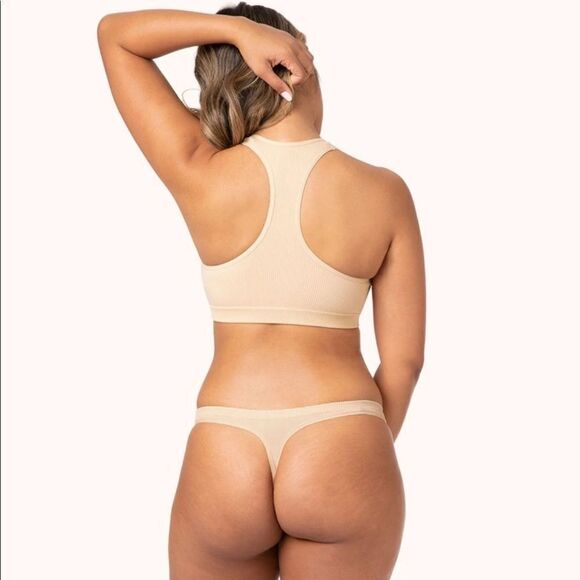 Lively Black Cotton Thong - Picture 3 of 9